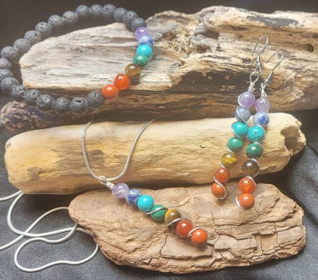 Chakra Lava Bead Bracelet's