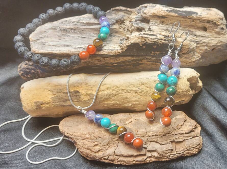 Chakra Lava Bead Bracelet's