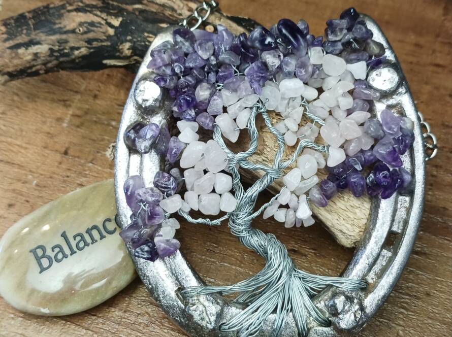 Horse shoe Crystal Tree