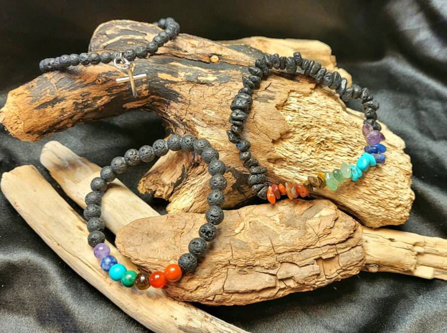 Chakra Lava Bead Bracelet's
